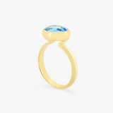 Nile | 9K YG Blue Topaz Bezel Ring