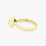 Nile | 9K YG Blue Topaz Bezel Ring
