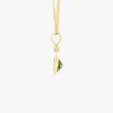 Weiss | 9K YG Round Peridot Bezel Pendant