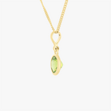 Weiss | 9K YG Round Peridot Bezel Pendant