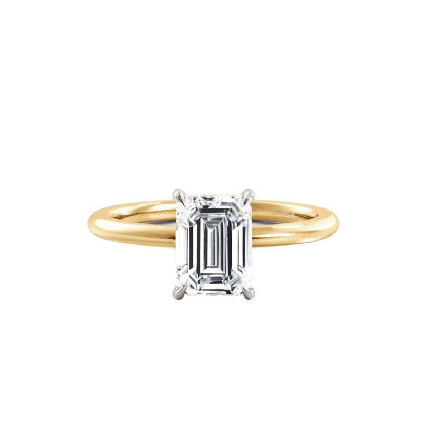 1ct Emerald Cut Lab Diamond Ring | Adelaide Engagement Ring