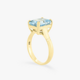 Frey | 9K YG Blue Topaz Ring