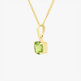 Khaoi | 9K YG Round Peridot Claw Pendant