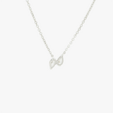 Amellia | 14K White Gold Petite Twin Pear Diamond Necklace