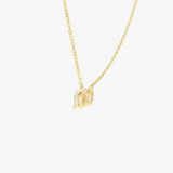 Amellia | 14K Yellow Gold Petite Twin Pear Diamond Necklace