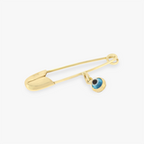 9K Yellow Gold Evil Eye Baby Clothing Pin