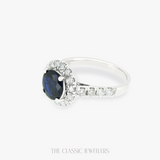 Corel | 18K WG Natural Parti Sapphire and Diamond Ring