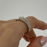 Manila | Solid White Opal Silver Ring