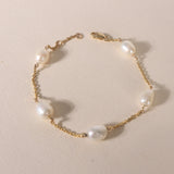 Marbella | 9K Yellow Gold Fresh Water Pearl Bracelet