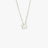 Melia | 14K White Gold Petite Round Diamond Necklace