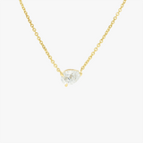 Camellia | 14K YG Petite Pear Necklace, 0.75ct D VVS1, 45cm