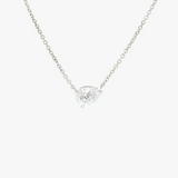 Camellia | 14K White Gold Petite Pear Diamond Necklace