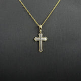 9ct Two Tone Cross Pendant