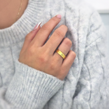 24K Yellow Gold Dia Cut Ring, 6.88g