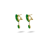 Briar | 18ct Yellow Gold Chrysoprase Earrings