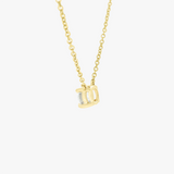 Melia | 14K Yellow Gold Petite Round Diamond Necklace