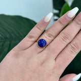 Alecia | 9ct Yellow Gold Bezelled Lapis Lazuli Ring