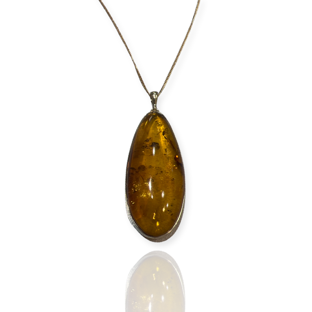 Amber Elongated Pendant - The Classic Jewellers
