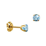 March Birthstone Aquamarine Studs - The Classic Jewellers