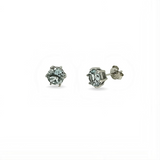 Lori | 9ct White Gold Aquamarine Stud Earrings