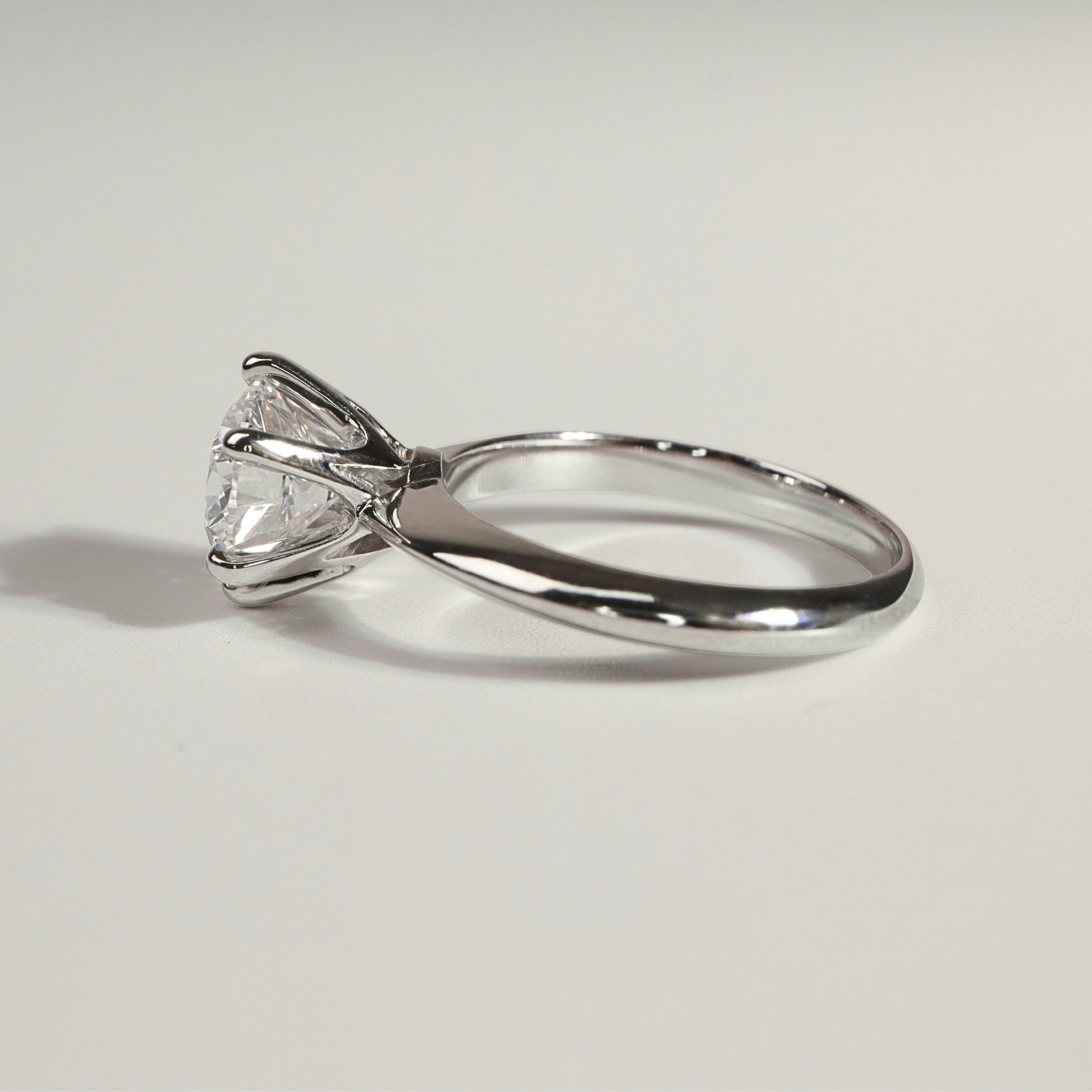 Portia | Platinum 1.7CT Round Diamond Ceremonial Solitaire Ring - Ready To Ship - The Classic Jewellers