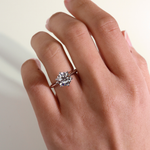 Portia | Platinum 1.7CT Round Diamond Ceremonial Solitaire Ring - Ready To Ship - The Classic Jewellers