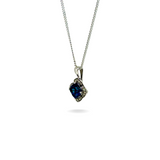 Ariella | 9ct White Gold Blue Topaz Pendant