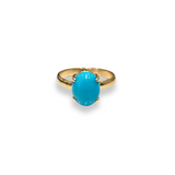 Brooke | 9ct Yellow Gold Arizona Turquoise Ring