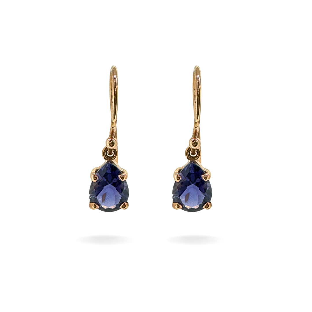 9ct Rose Gold Tanzanite Earrings