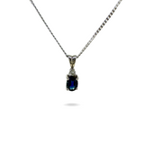 Cari | 18ct White Gold Sapphire Pendant