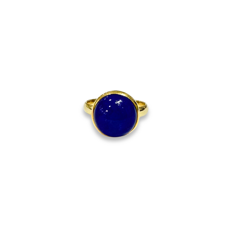 Alecia | 9ct Yellow Gold Bezelled Lapis Lazuli RIng