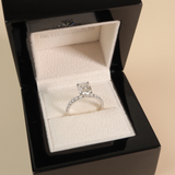 ADA | 1.5ct Oval with Hidden Halo and Accent Diamonds- Ready To Ship