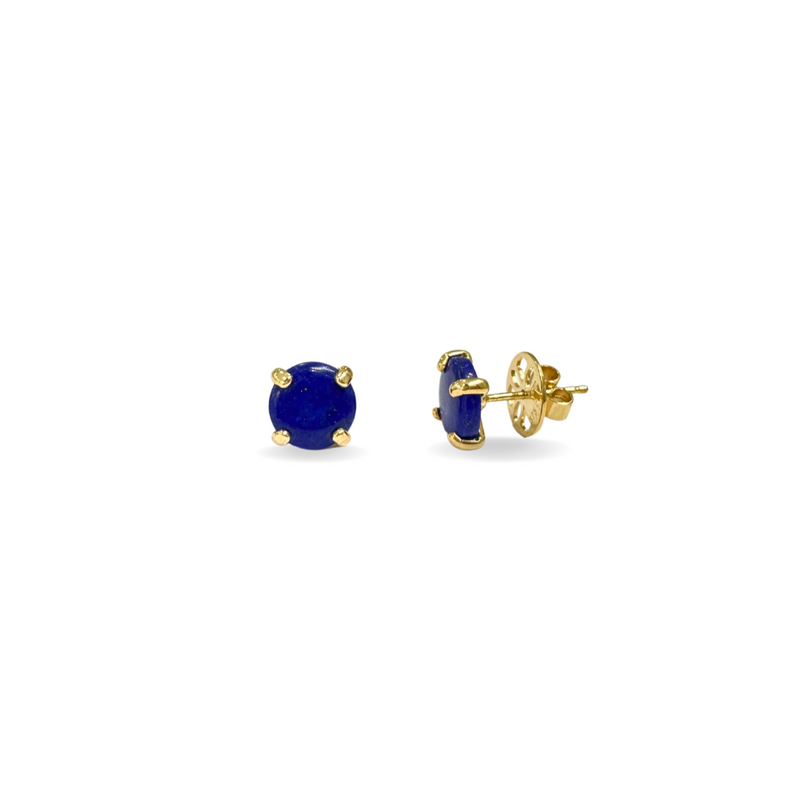 Delphia | 9ct Yellow Gold Lapis Lazuli Stud Earrings