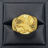 Auspicious Eagle Motif Ring | 24K Gold