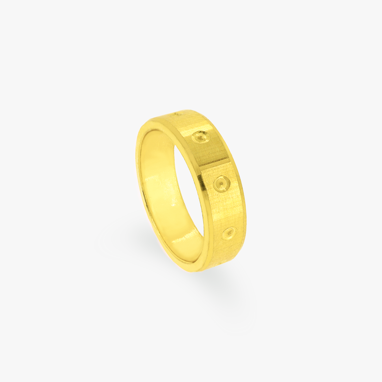 24K Yellow Gold Dia Cut Ring