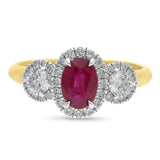 Rue | 9K Natural Ruby and Diamond Ring