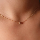 9K Yellow gold Initial Letter Necklace