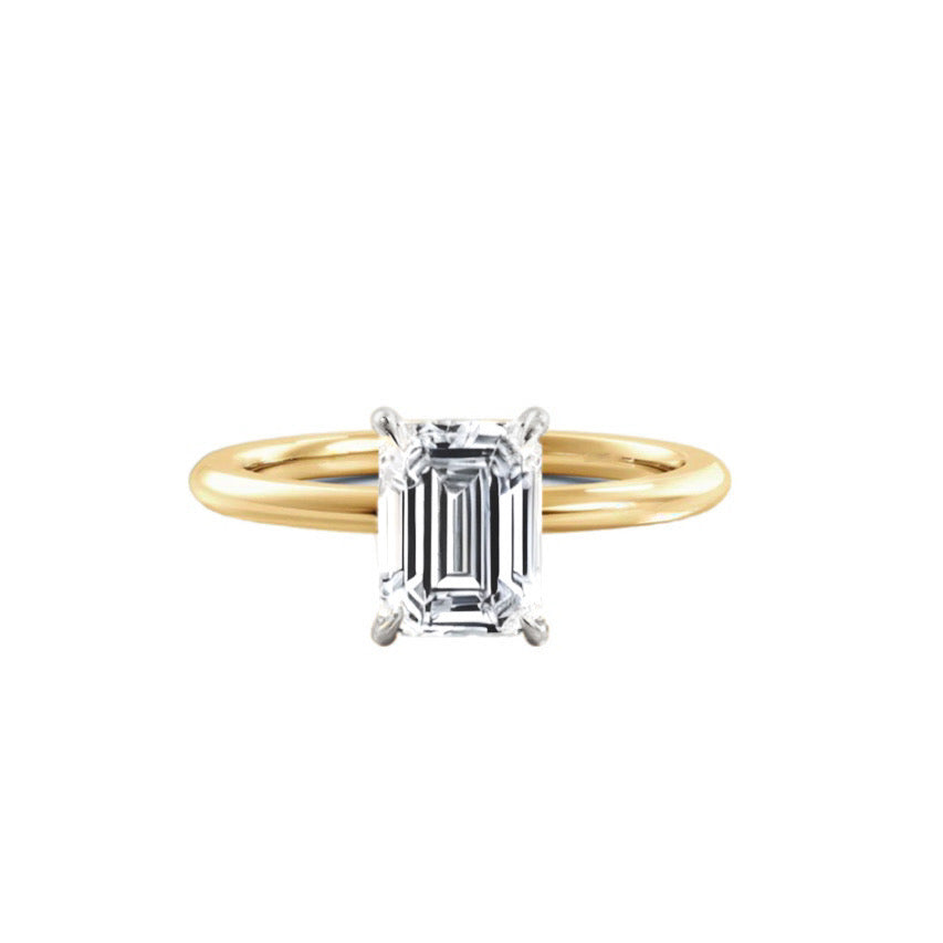 1ct Emerald Cut Lab Diamond Ring | Adelaide Engagement Ring  