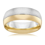 Dexter | Two Toned Brushed and Polished Gent's Ring - The Classic Jewellers