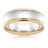 Harry | Two Toned Double Line Gent's Ring - The Classic Jewellers