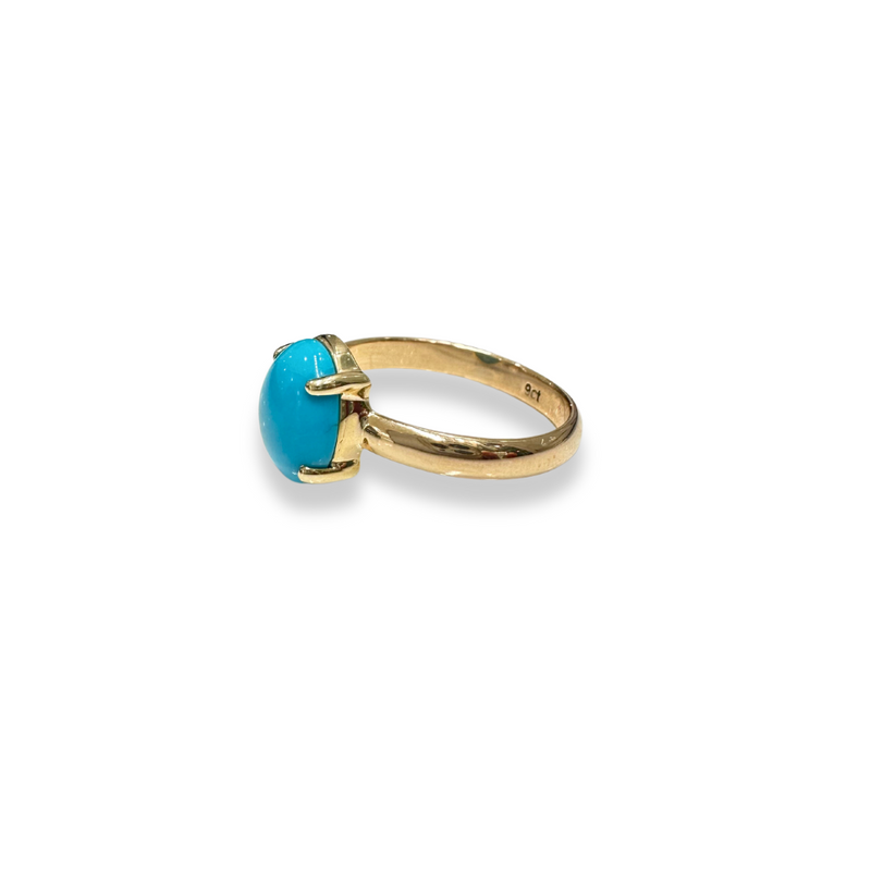 Brooke | 9ct Yellow Gold Arizona Turquoise Ring