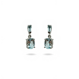 Hali | 9ct White Gold Aquamarine Stud Earrings