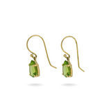 Pea | 18ct Yellow Gold Peridot Drop Earrings