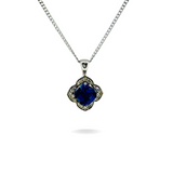 Ariella | 9ct White Gold Blue Topaz Pendant