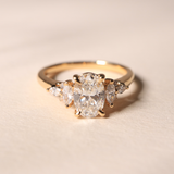 Quinn | 18K Yellow Gold 1ct Oval Lab, Engagement Ring