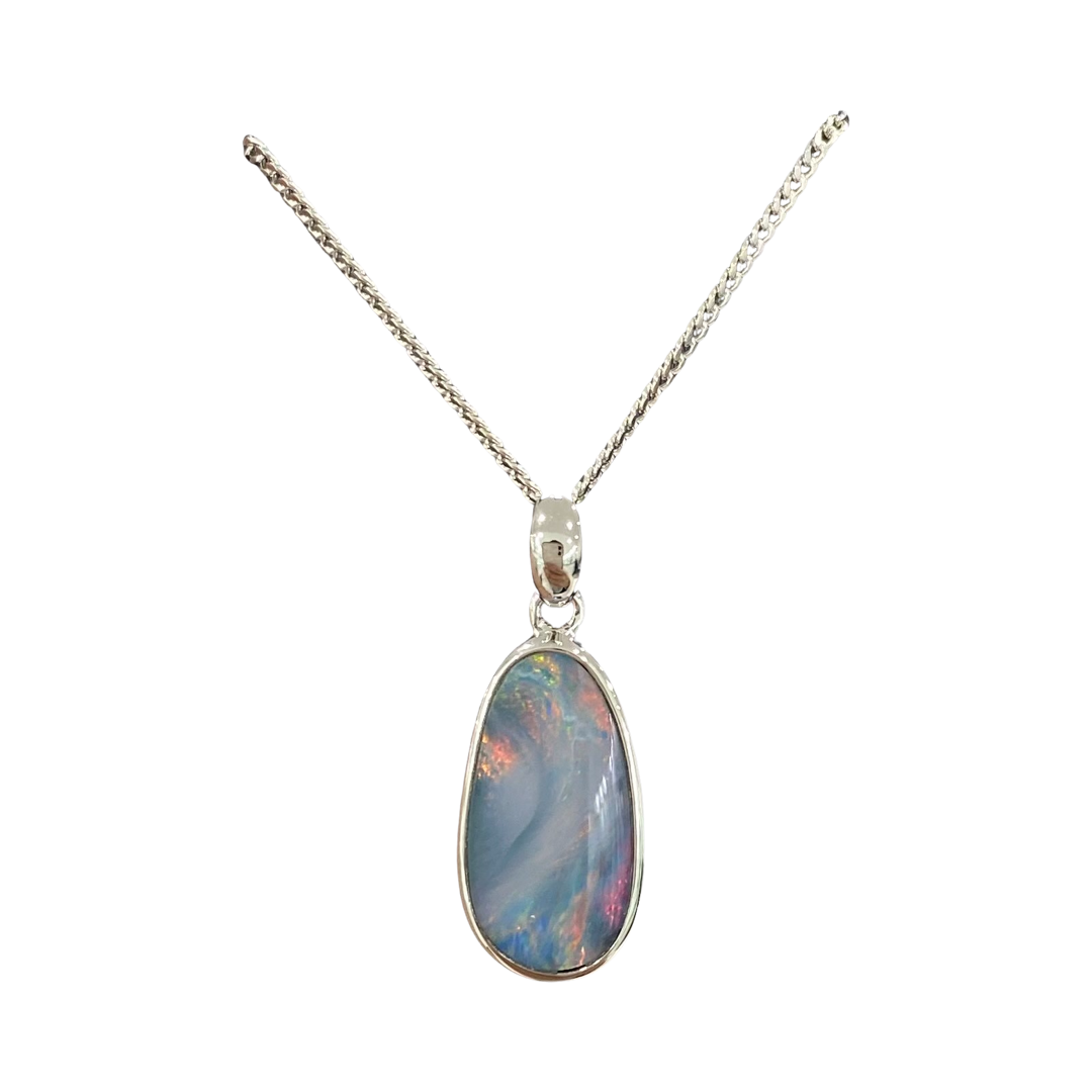 Australian Opal | Flow Sterling silver pendant