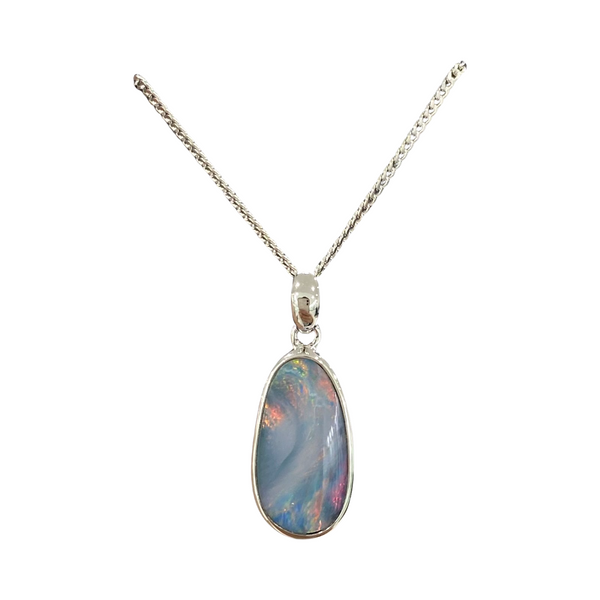 Australian Opal | Flow Sterling silver pendant