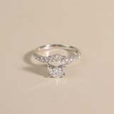 ADA | 1.5ct Oval with Hidden Halo and Accent Diamonds- Ready To Ship
