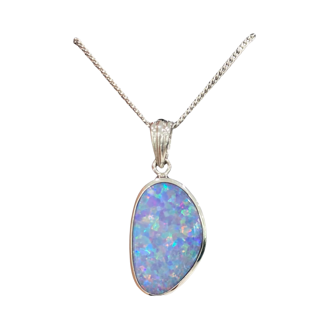 Australian Opal | Naomi Sterling silver pendant – The Classic Jewellers
