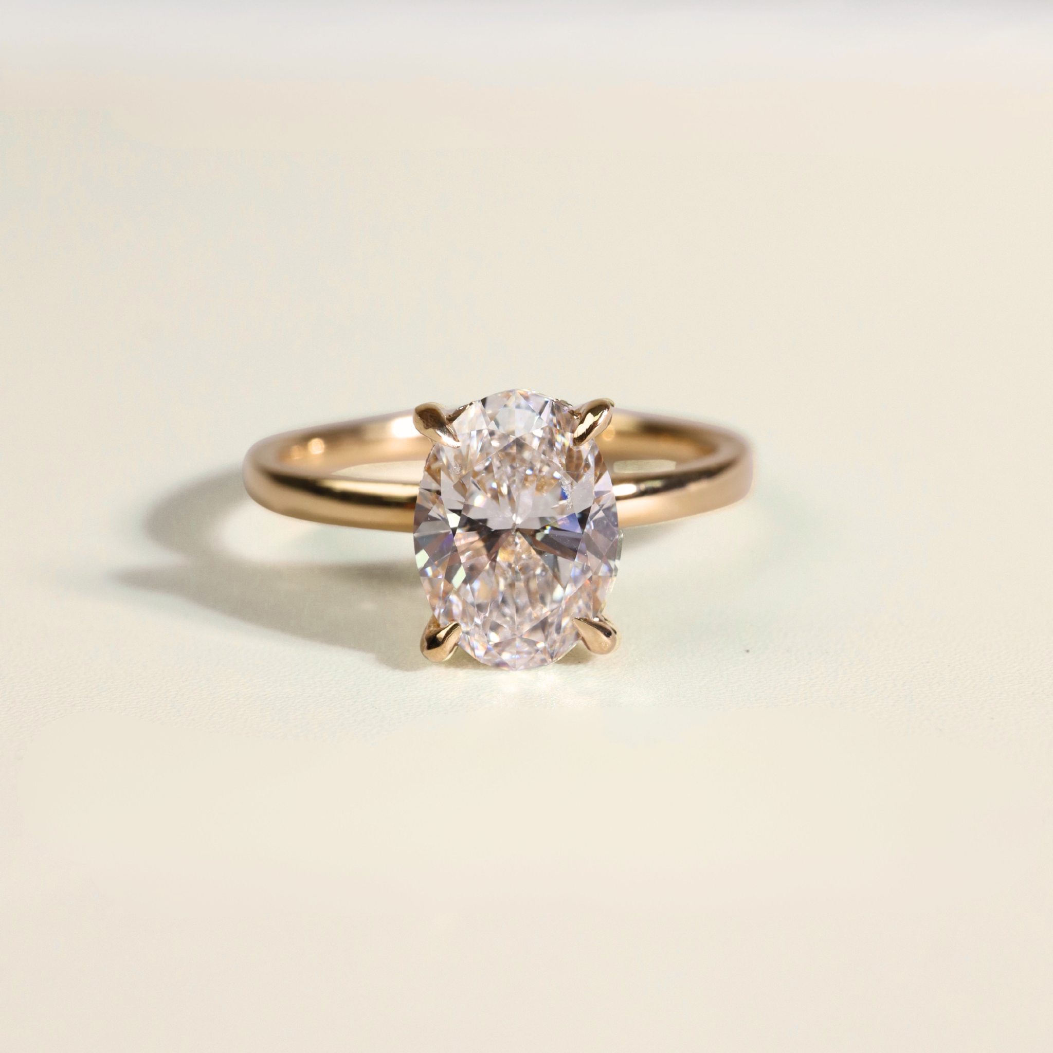 GEMMA | 1.50ct Oval Diamond With Hidden Halo- Ready To Ship - The Classic Jewellers